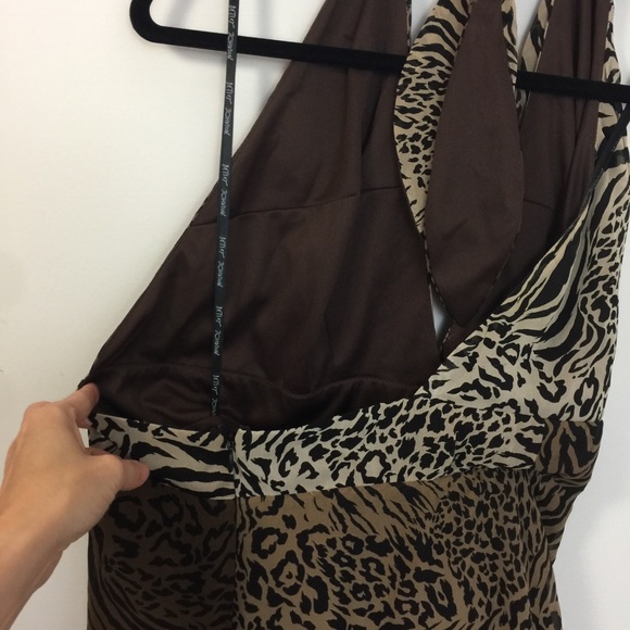 Betsey Johnson Leopard Halter Neck Mini Dress - Picture 5 of 8